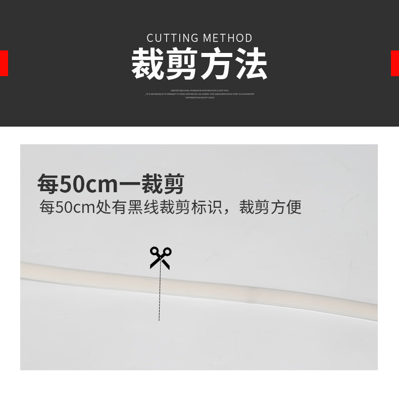 Cross-border Silicone220V High Pressure COB Light Strip110V Living Room led Light strip high voltage outdoor waterproof light strip ambient light