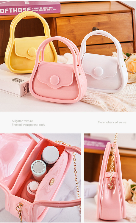 Bo Hao PVC Gel bag2023New Single Shoulder Crossbody Bag for Women, Fresh and Versatile Mini Chain Handbag 