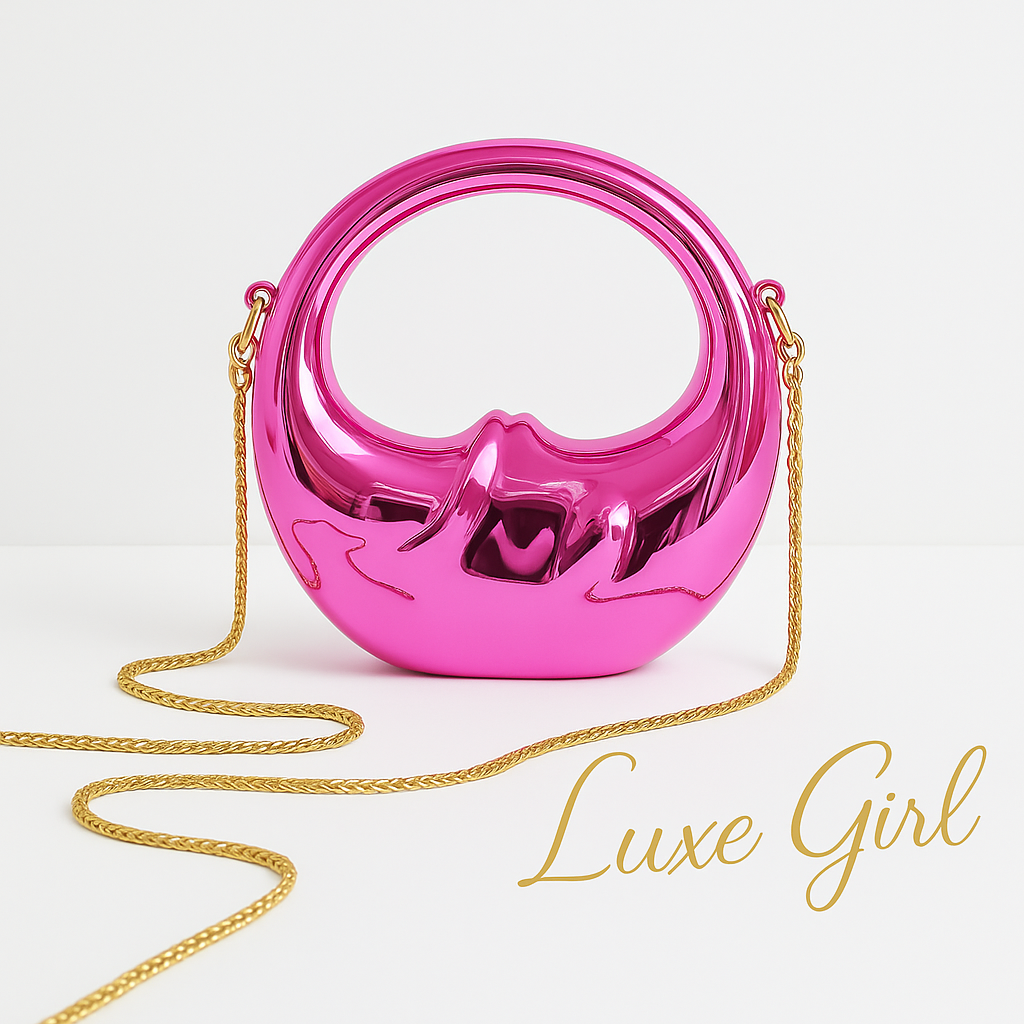 New High-end Acrylic Women's Moon Handbag Creative Design Chain Shoulder Crossbody Bag