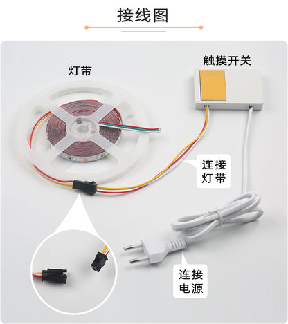 Smart Mirror Switch Accessories8mm Ultra-thin Single Control Bathroom Mirror Dimmable Touch Induction Switch