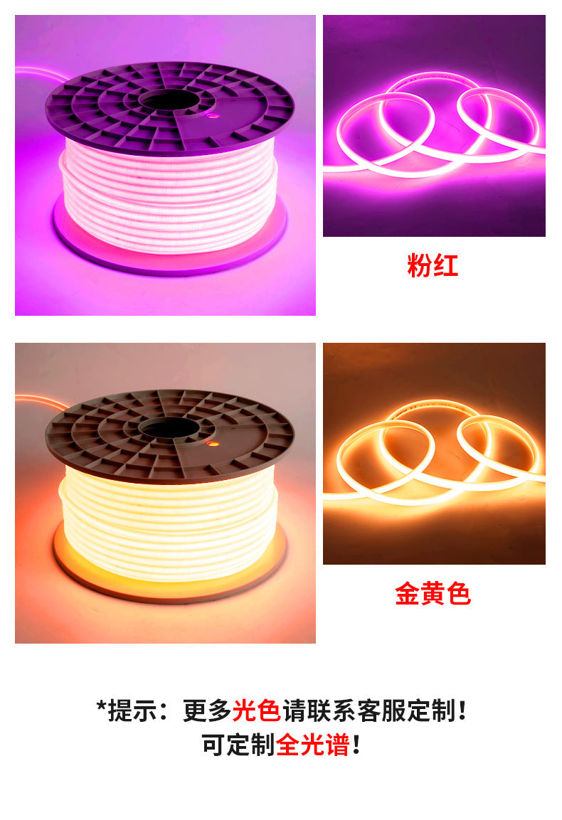Cross-border Silicone220V High Pressure COB Light Strip110V Living Room led Light strip high voltage outdoor waterproof light strip ambient light