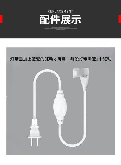 Cross-border Silicone220V High Pressure COB Light Strip110V Living Room led Light strip high voltage outdoor waterproof light strip ambient light