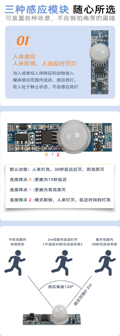 Rockwell Infrared Human Body Sensor Switch Cabinet Light Hand Sweep Sensor Door Control Touch Switch Sensing Module