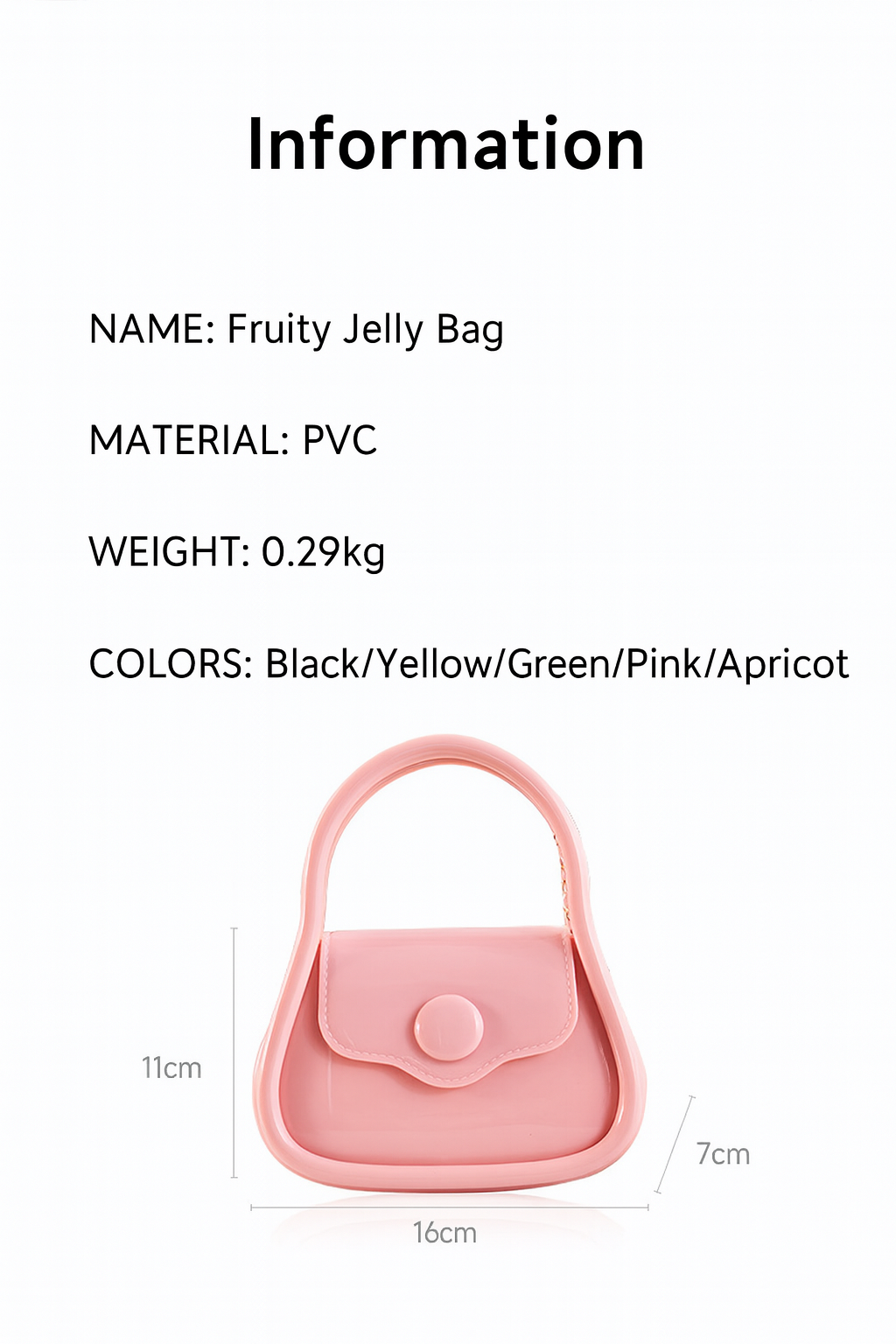 Bo Hao PVC Gel bag2023New Single Shoulder Crossbody Bag for Women, Fresh and Versatile Mini Chain Handbag 