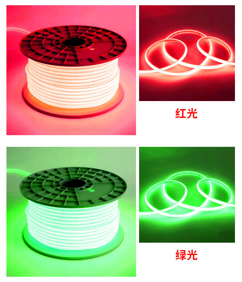 Cross-border Silicone220V High Pressure COB Light Strip110V Living Room led Light strip high voltage outdoor waterproof light strip ambient light